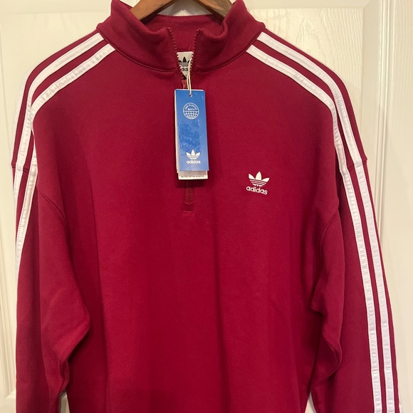 NWT! Adidas Originals Women's Quarter Zip Sweatshirt - Picture 1 of 9